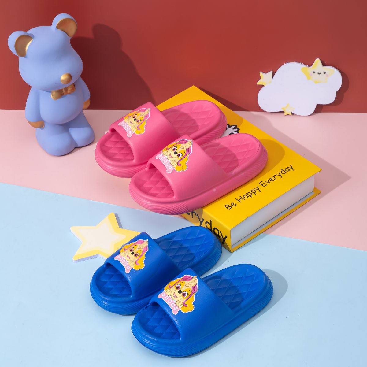 Chinelo Infantil Slide Nuvem EVA Macio Antiderrapante - CB802