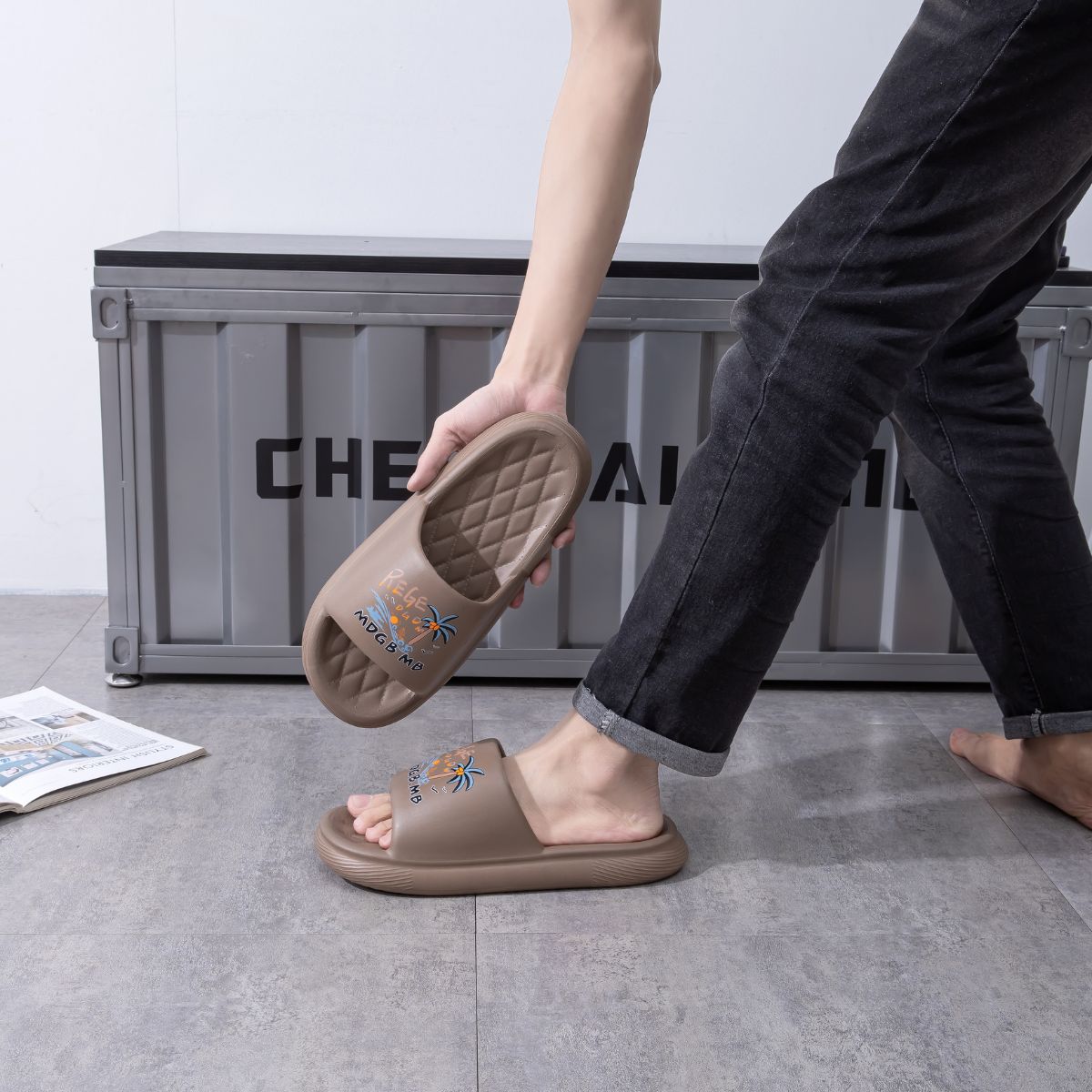 Chinelo Masculino Slide Nuvem EVA Macio Antiderrapante - M802