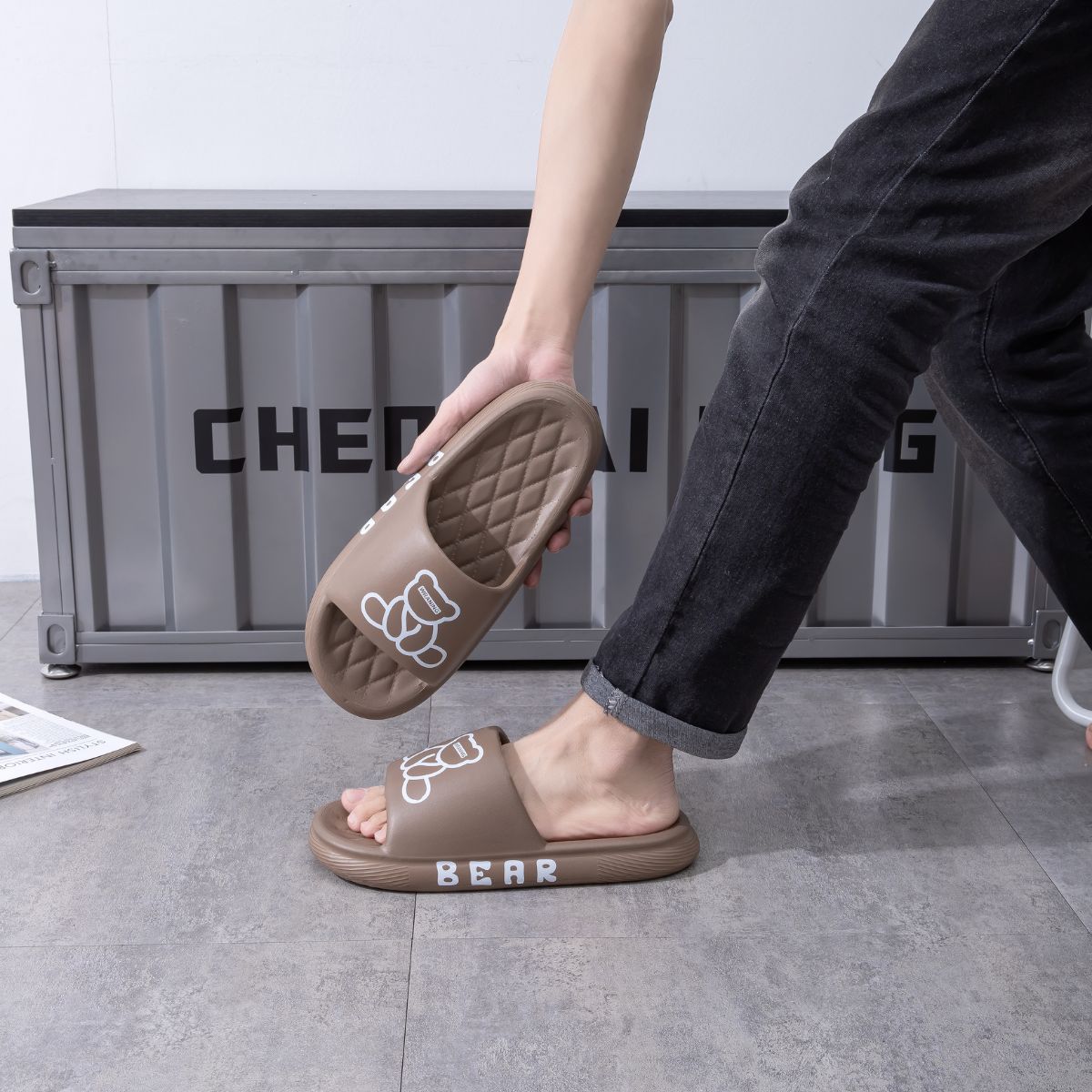 Chinelo Masculino Slide Nuvem EVA Macio Antiderrapante - M802